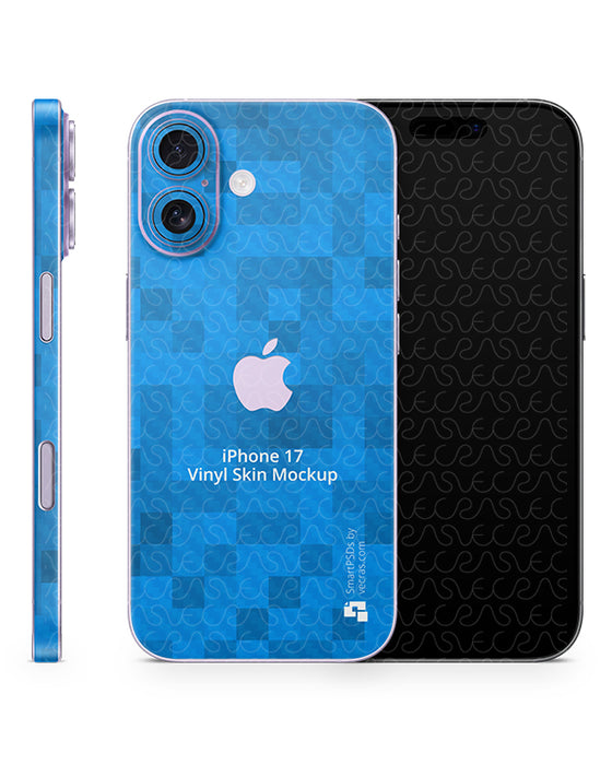 iPhone 17 Split Full Wrap Skin Design Mockup Front Back Side