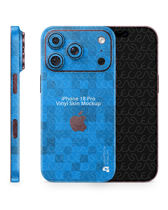 iPhone 18 Pro Mobile 2026 | Skin Design Mockup PSD Template