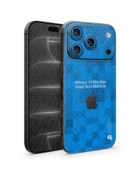 iPhone 18 Pro Max Mobile 2026 | Skin Design Mockup PSD Template Angled