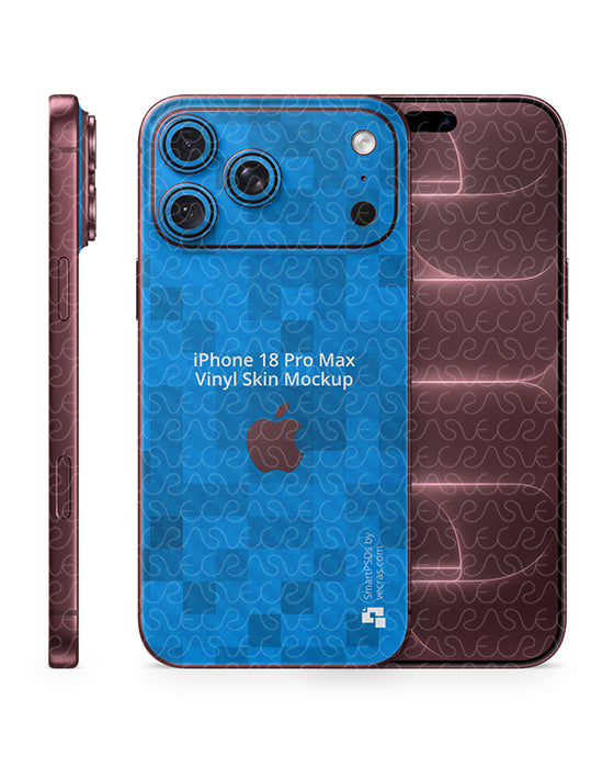 iPhone 18 Pro Max Mobile 2026 | Skin Design Mockup PSD Template
