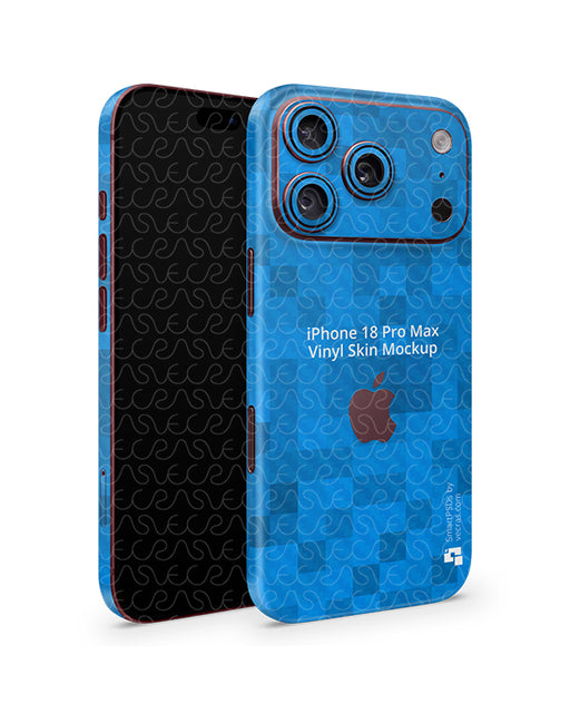 iPhone 18 Pro Max Mobile 2026 | Skin Design Mockup PSD Template Angled