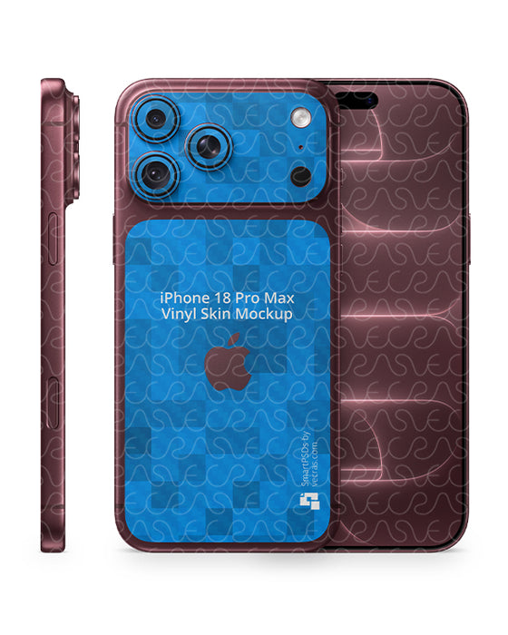 iPhone 18 Pro Max Mobile 2026 | Skin Design Mockup PSD Template