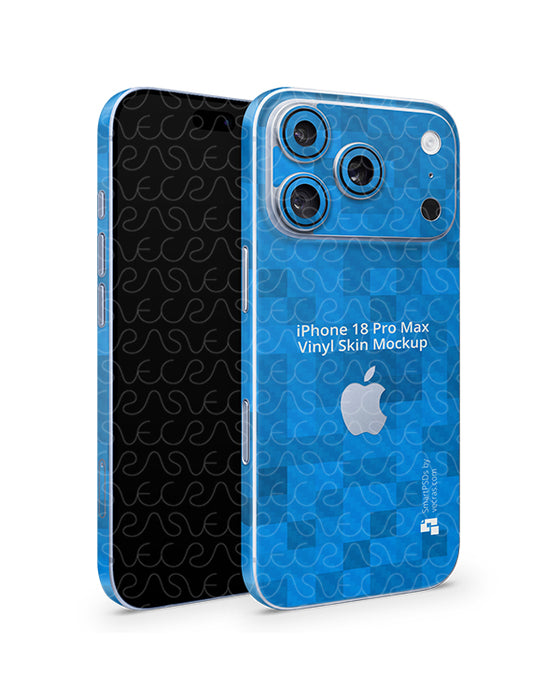 iPhone 18 Pro Max Mobile 2026 | Skin Design Mockup PSD Template Angled