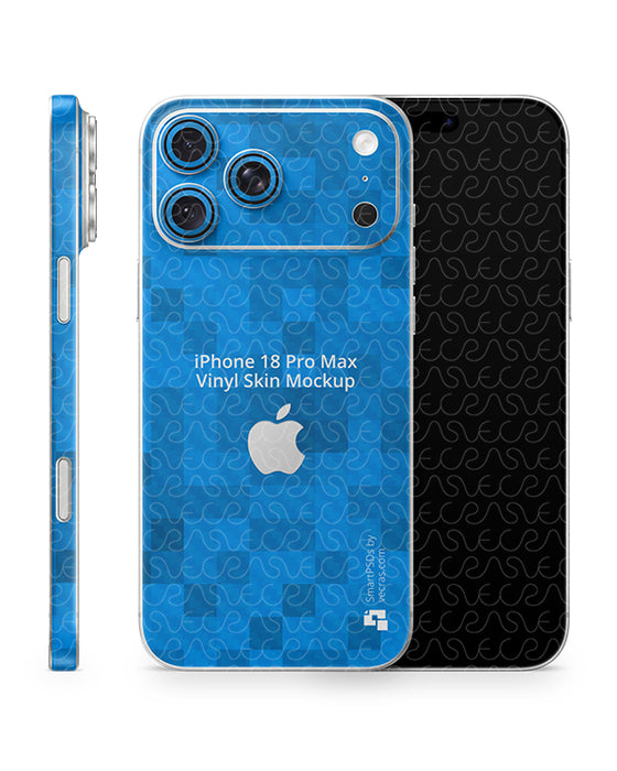 iPhone 18 Pro Max Mobile 2026 | Skin Design Mockup PSD Template