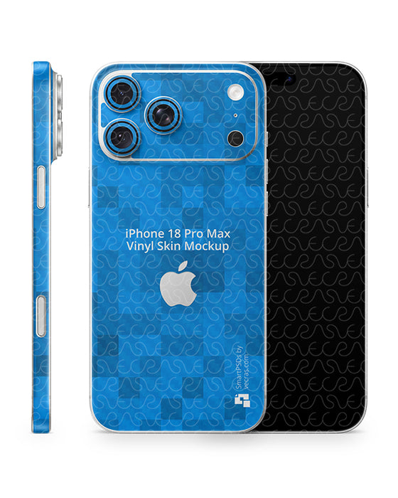 iPhone 18 Pro Max Mobile 2026 | Skin Design Mockup PSD Template