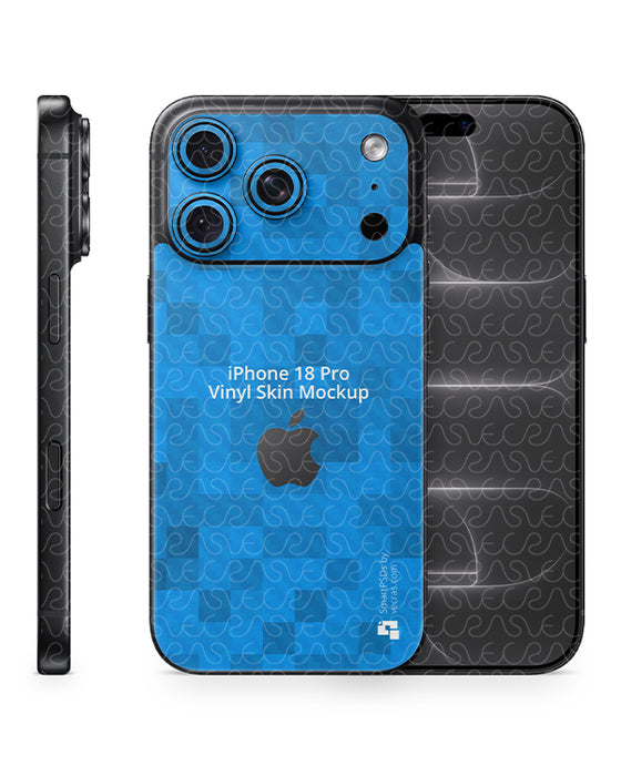iPhone 18 Pro Mobile 2026 | Skin Design Mockup PSD Template