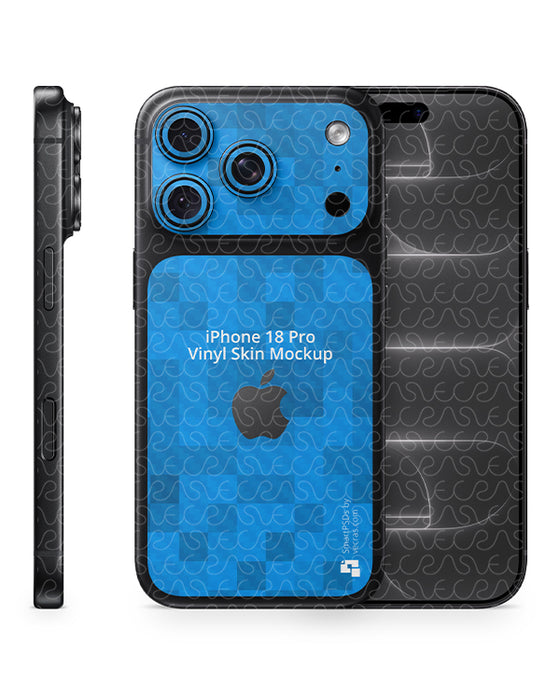 iPhone 18 Pro Mobile 2026 | Skin Design Mockup PSD Template