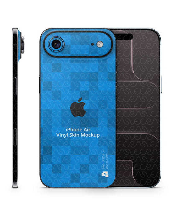 iPhone Air Full Wrap Skin Design Mockup Front Back and Side