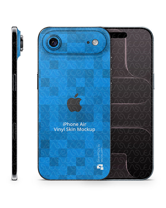 iPhone Air Full Wrap Skin Design Mockup Front Back and Side