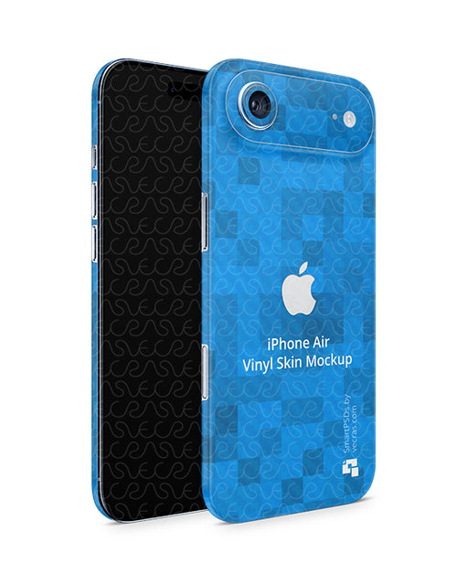 iPhone Air Full Wrap Skin Design Mockup Front Back Angled
