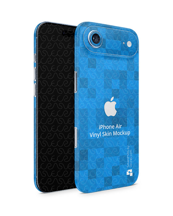 iPhone Air Full Wrap Skin Design Mockup Front Back Angled