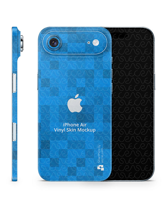 iPhone Air Full Wrap Skin Design Mockup Front Back and Side