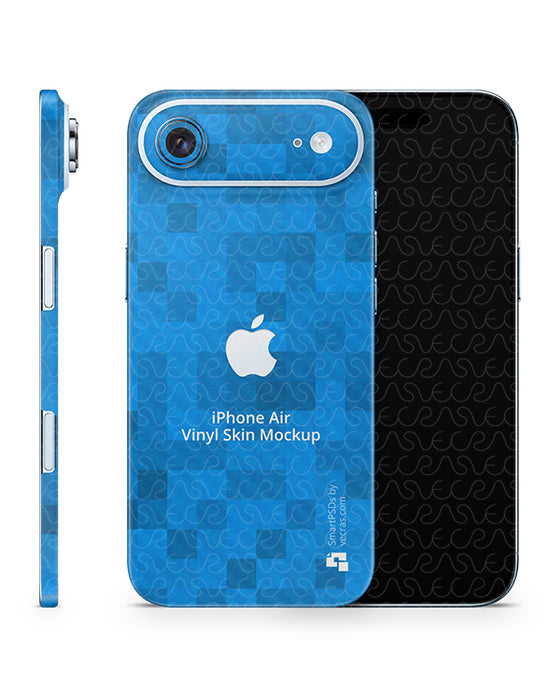 iPhone Air Full Wrap Skin Design Mockup Front Back and Side
