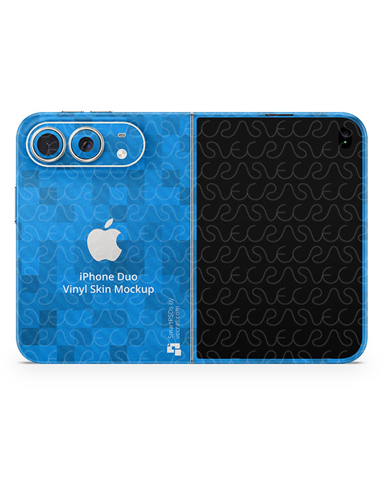 iPhone Duo Mobile 2026 | Skin Design Mockup PSD Template 