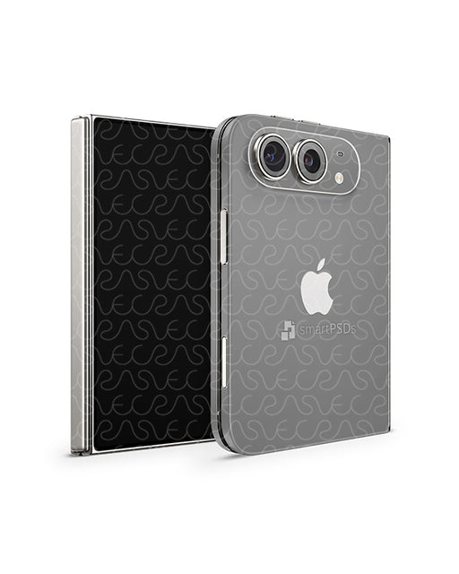iPhone Duo Mobile 2026 | Skin Design Mockup PSD Template Angled