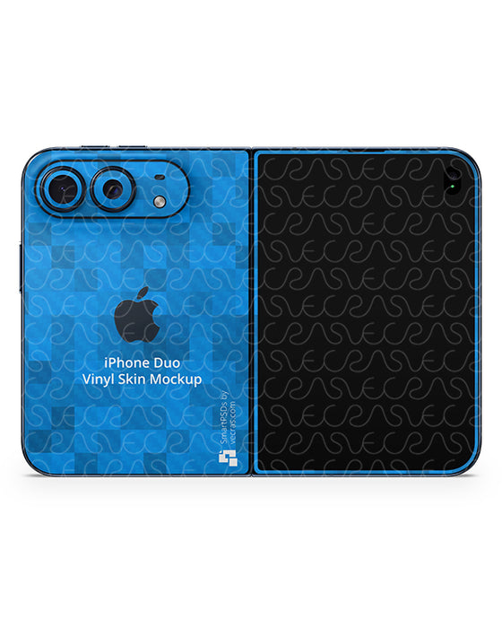 iPhone Duo Mobile 2026 | Skin Design Mockup PSD Template 