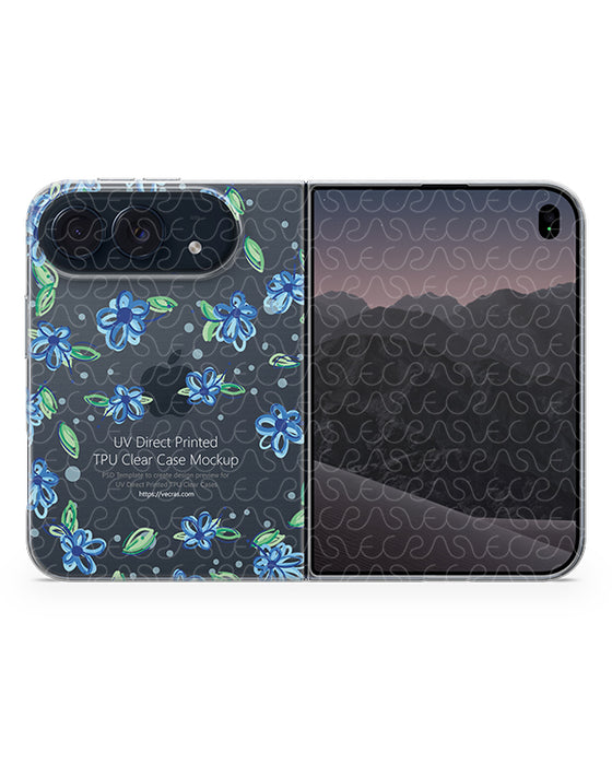 iPhone Duo Mobile 2026 | UV TPU Clear Mockup Template