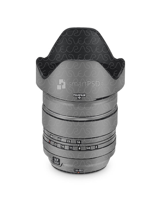 Fujinon XF 16-80mm Lens (20119) Vinyl Skin Mockup PSD Template