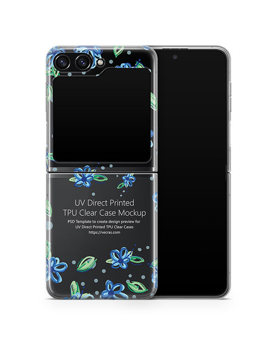Galaxy Z Flip5 (2023) TPU Clear Case Mockup