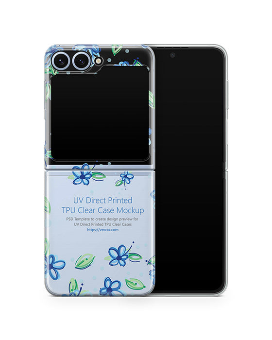 Galaxy Z Flip 6 (2024) TPU Clear Case Mockup