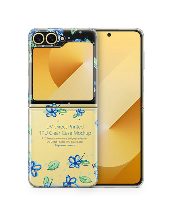 Galaxy Z Flip 6 (2024) TPU Clear Case Mockup