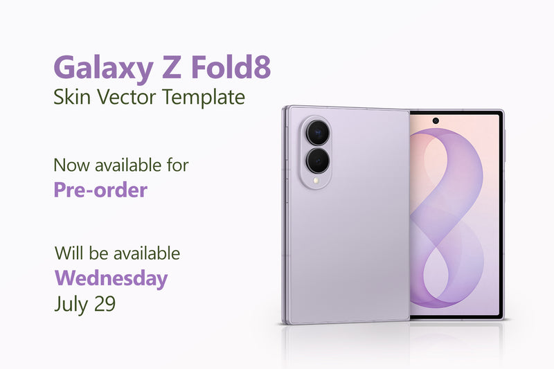 Samsung Galaxy Z Fold8 Mobile 2026 | Vinyl Skin Cut File Template