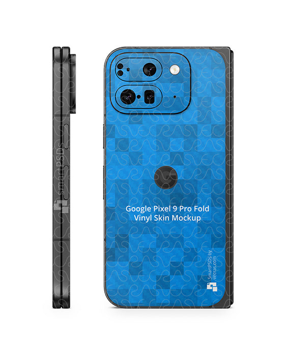 Google Pixel 9 Pro Fold (2024) PSD Skin Mockup Template