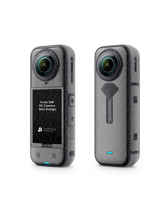 Insta360 X5 Action Camera 2025 | Skin Design Mockup PSD Template