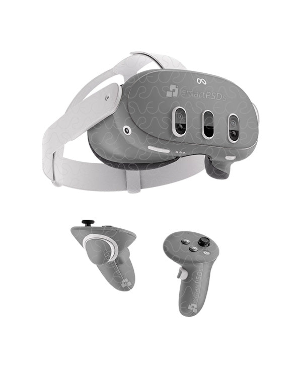 Meta Quest (2023) Vinyl Skin Mockup PSD Template — VecRas - Main Image
