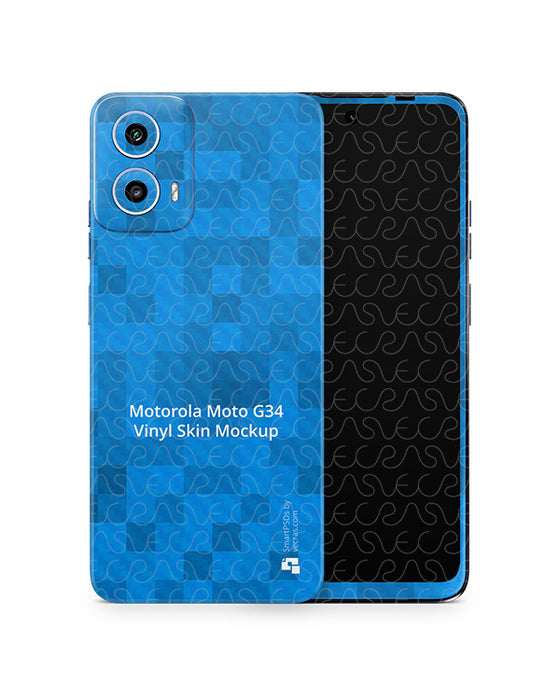 Motorola Moto G34 (2023) PSD Skin Mockup Template