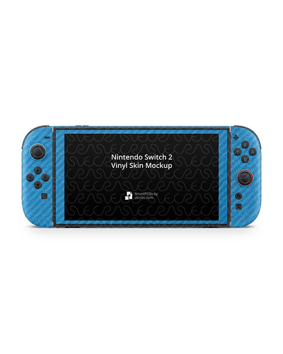 Nintendo Switch 2 2025 Vinyl Skin Mockup PSD Template