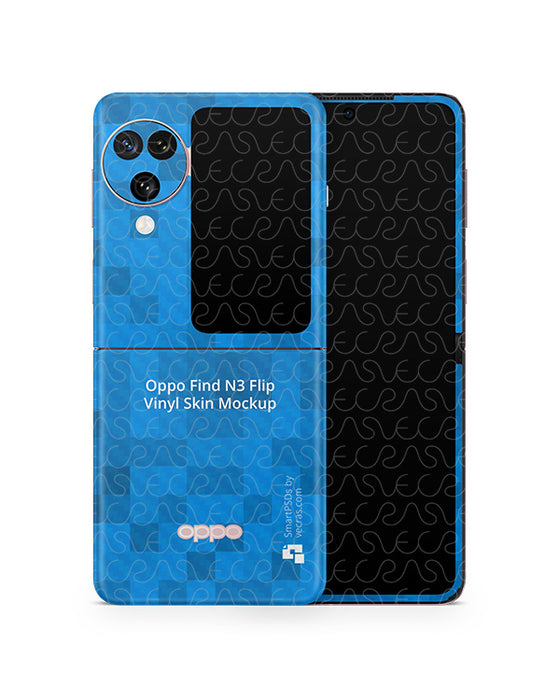 Oppo Find N3 Flip (2023) PSD Skin Mockup Template