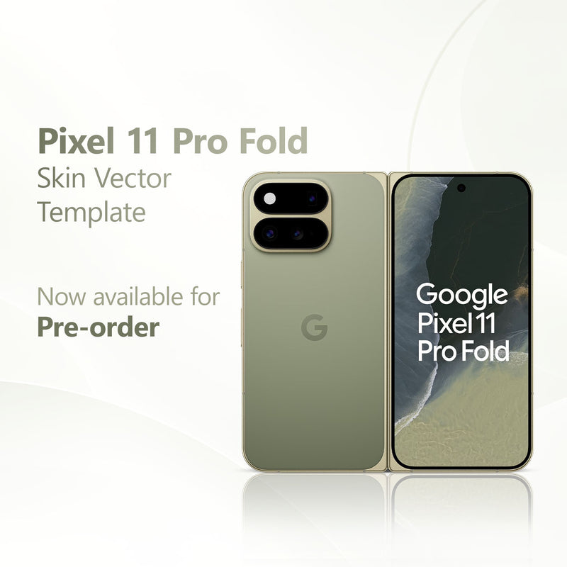 Google Pixel 11 Pro Fold 5G Mobile 2026 | Vinyl Skin Cut File Template
