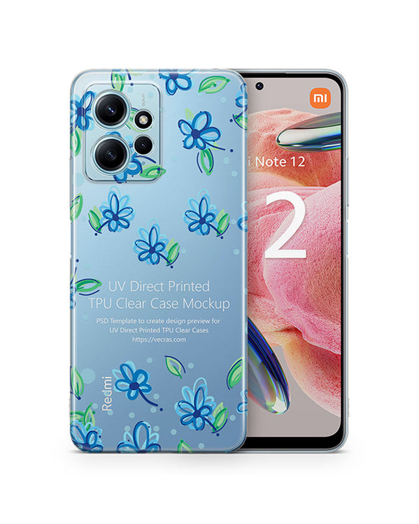 Redmi Note 12 4G (2023) TPU Clear Case Mockup — VecRas