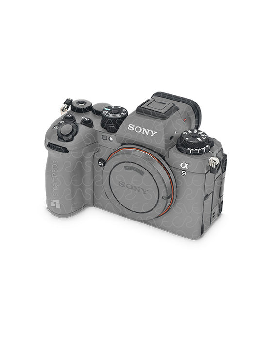 Sony A9 III Camera (2023) Vinyl Skin Mockup PSD Template