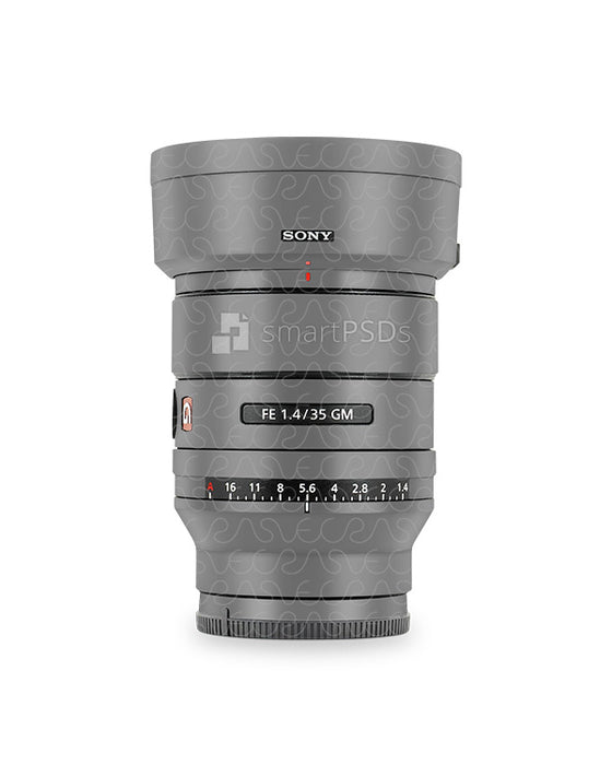 Sony FE 35mm f1.4 GM Lens Smart PSD Skin Mockup