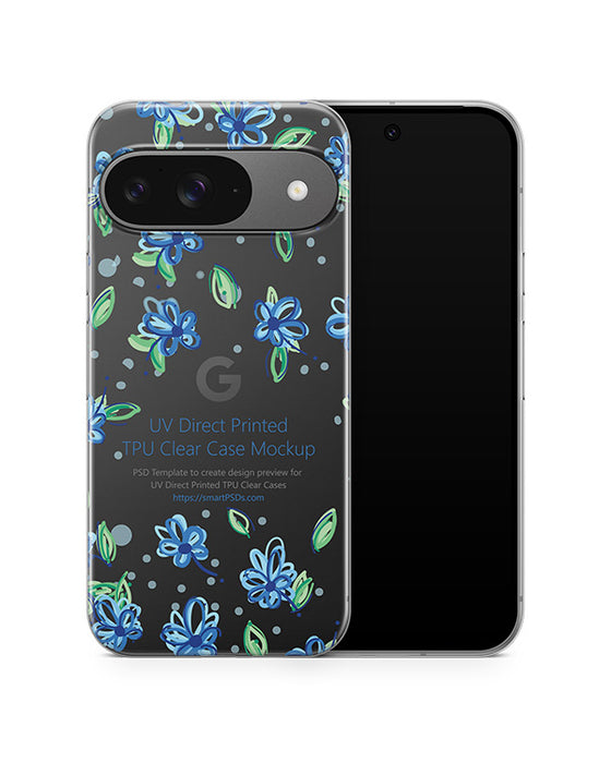 Google Pixel 9 (2024) TPU Clear Case Mockup