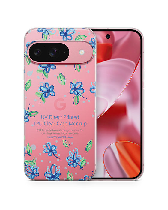 Google Pixel 9 (2024) TPU Clear Case Mockup