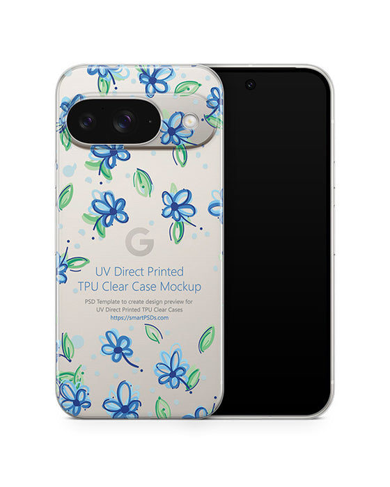 Google Pixel 9 (2024) TPU Clear Case Mockup