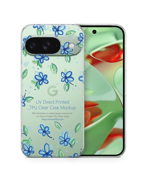 Google Pixel 9 (2024) TPU Clear Case Mockup