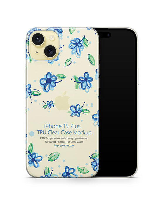 iPhone 15 Plus (2023) TPU Clear Case Mockup