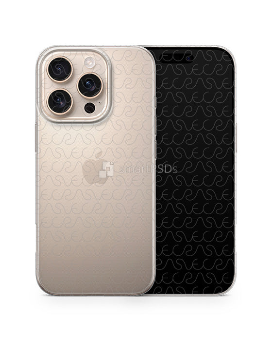 iPhone 16 Pro (2024) TPU Clear Case Mockup