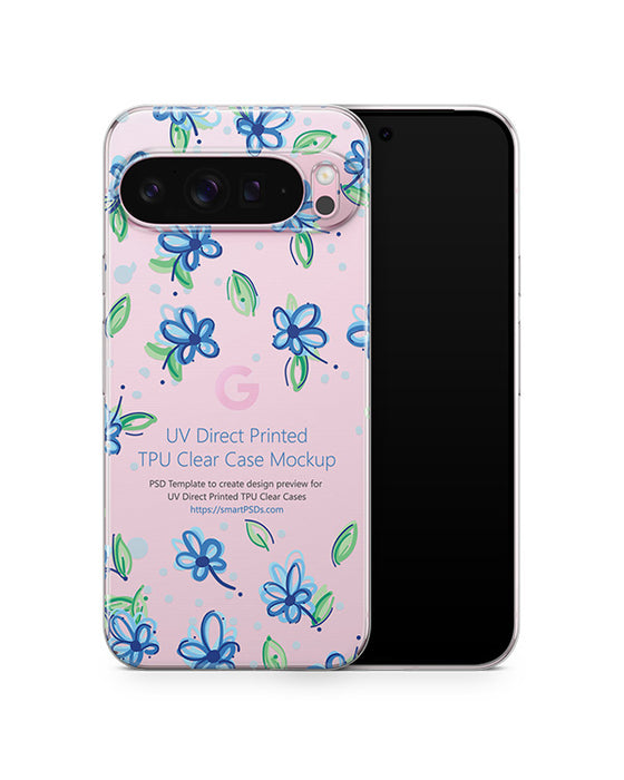 Google Pixel 9 Pro XL (2024) TPU Clear Case Mockup