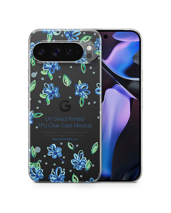 Google Pixel 9 Pro XL (2024) TPU Clear Case Mockup