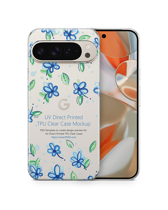 Google Pixel 9 Pro XL (2024) TPU Clear Case Mockup