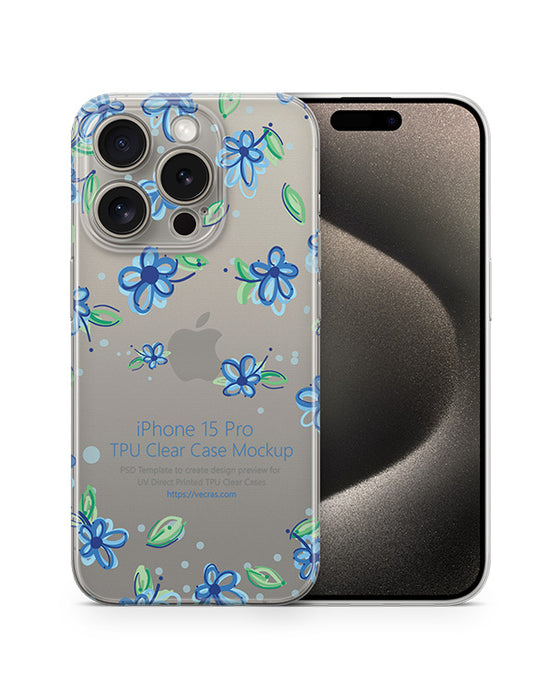 iPhone 15 Pro (2023) TPU Clear Case Mockup