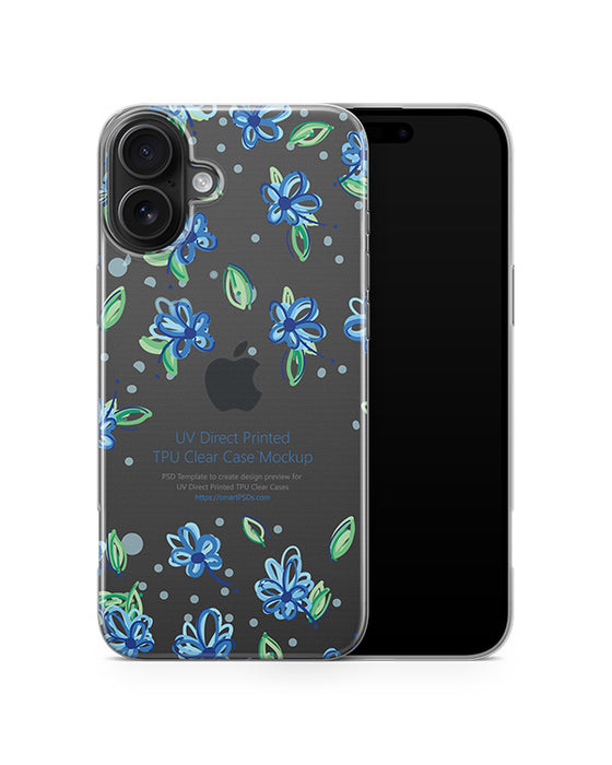 iPhone 16 Plus (2024) TPU Clear Case Mockup