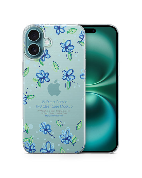 iPhone 16 Plus (2024) TPU Clear Case Mockup