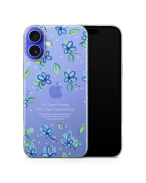 iPhone 16 Plus (2024) TPU Clear Case Mockup