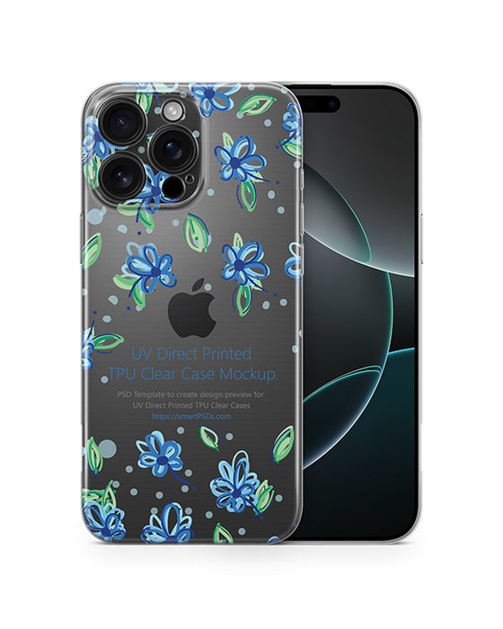 iPhone 16 Pro Max (2024) TPU Clear Case Mockup